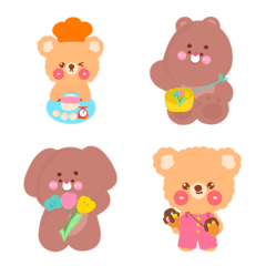 [LINE絵文字] cute bear brightの画像