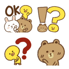 [LINE絵文字] BROWN ＆ FRIENDS (takopon)の画像