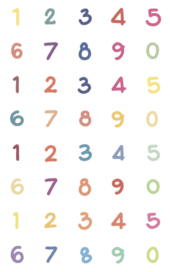 [LINE絵文字]1234 numberの画像一覧