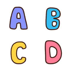 [LINE絵文字] Cute Colorful Alphabetの画像