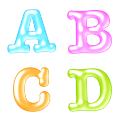 [LINE絵文字] A-Z jelly emoji (1)の画像