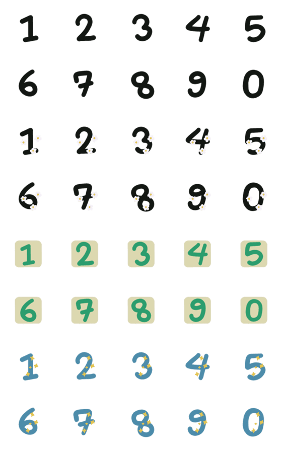 [LINE絵文字]Emoji : numberの画像一覧