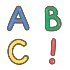 [LINE絵文字] cute alphabet :-)の画像