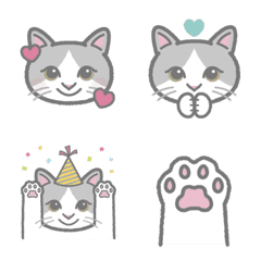 [LINE絵文字] 相棒猫の画像