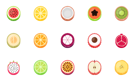 [LINE絵文字]Slicing fruitの画像一覧