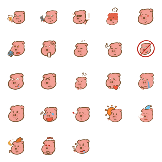 [LINE絵文字]Let's pig！！の画像一覧