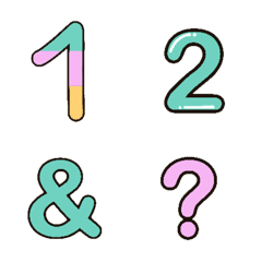 [LINE絵文字] Colorful emoji: Numbersの画像