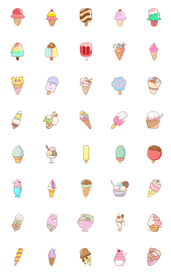 [LINE絵文字]IceCreamの画像一覧