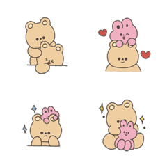 [LINE絵文字] little bear makes loveの画像