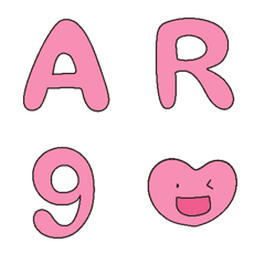 [LINE絵文字] Colorful emoji: A-Z, 0-9の画像