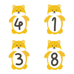 [LINE絵文字] number shiba by mumulaの画像