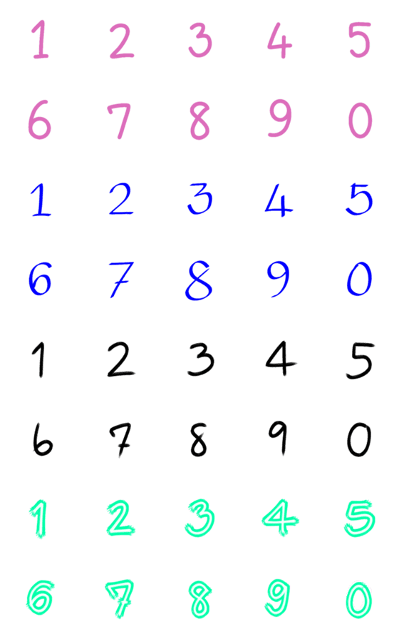 [LINE絵文字]emoji number.の画像一覧