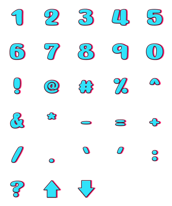 [LINE絵文字]numbers 7の画像一覧