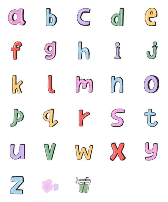 [LINE絵文字]Small alphabetの画像一覧