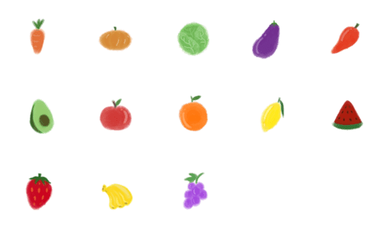 [LINE絵文字]vegetable fruitの画像一覧