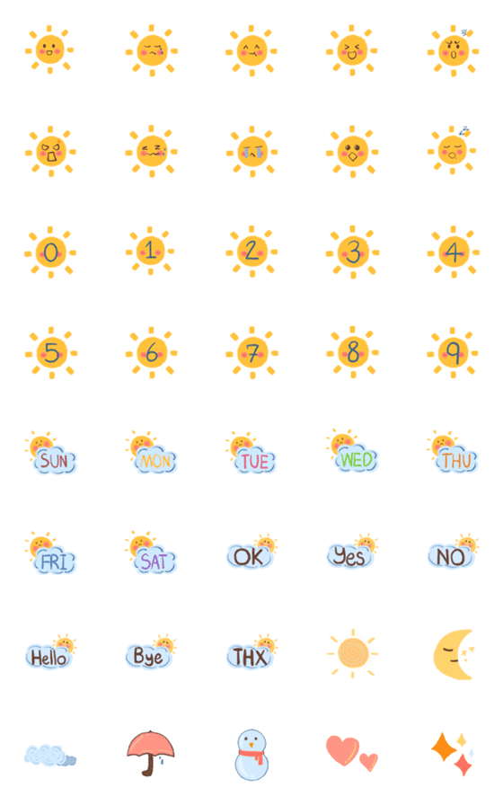 [LINE絵文字]Sunny Seasonの画像一覧