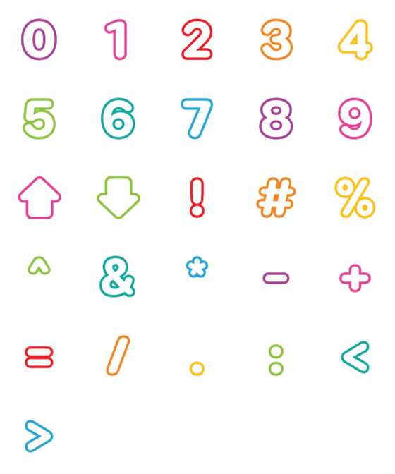 [LINE絵文字]numbers 8の画像一覧