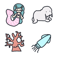 [LINE絵文字] Cutie Ocean lifeの画像