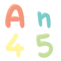 [LINE絵文字] Emoji Abc 123 pastelの画像