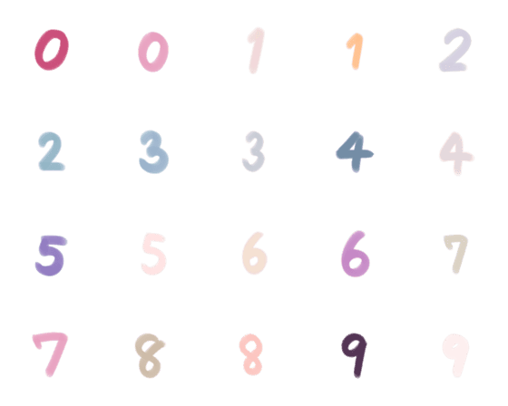 [LINE絵文字]number 1 - 10の画像一覧