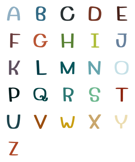 [LINE絵文字]A-Z big lettersの画像一覧