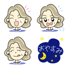 [LINE絵文字] ほんわか♪おばさま日常絵文字の画像