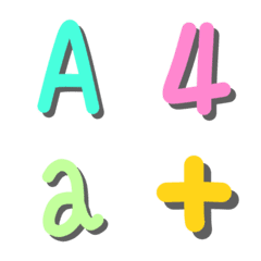 [LINE絵文字] Az, numbers and math symbolsの画像