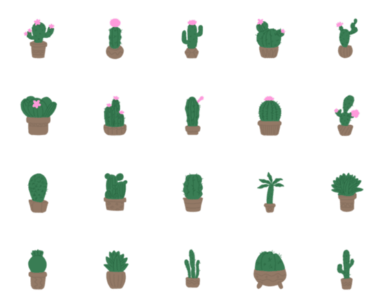 [LINE絵文字]emoji cactus.の画像一覧