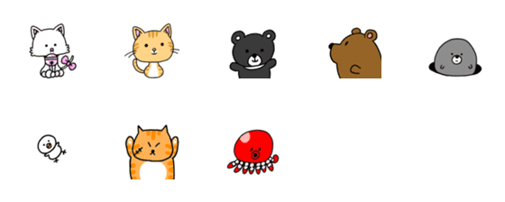 [LINE絵文字]miniminianimals2の画像一覧