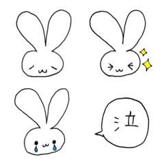 [LINE絵文字] でっかいお耳のうさぎ絵文字の画像