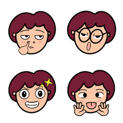 [LINE絵文字] redhead emojiの画像