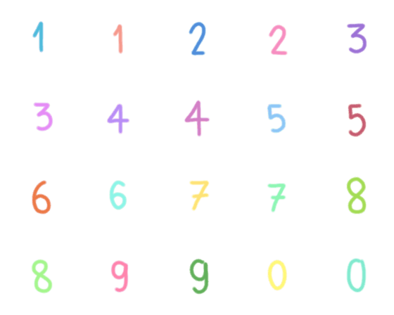 [LINE絵文字]1 to 0 Numberの画像一覧