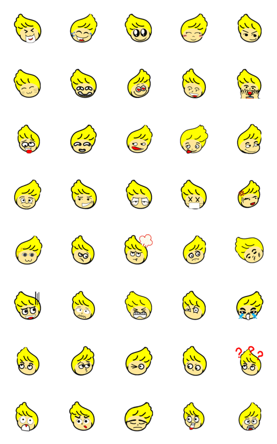 [LINE絵文字]flyinghairboy face 2の画像一覧