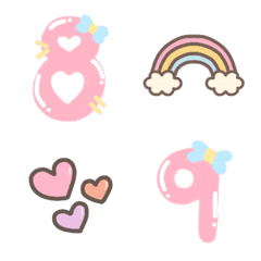 [LINE絵文字] Number＆Emoji cuteの画像