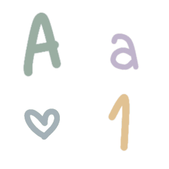 [LINE絵文字] Handwriting earthtone alphabet ABC emojiの画像