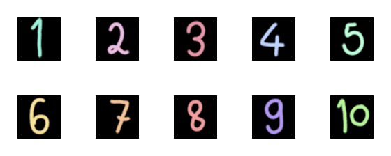 [LINE絵文字]number.1-10の画像一覧