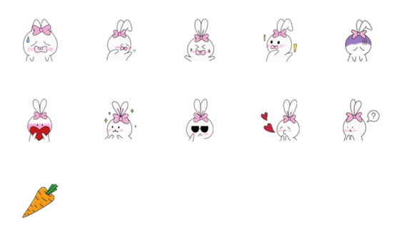 [LINE絵文字]Bunny bunny！の画像一覧