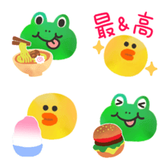 [LINE絵文字] 食いしん坊♥レナード＆サリーの画像