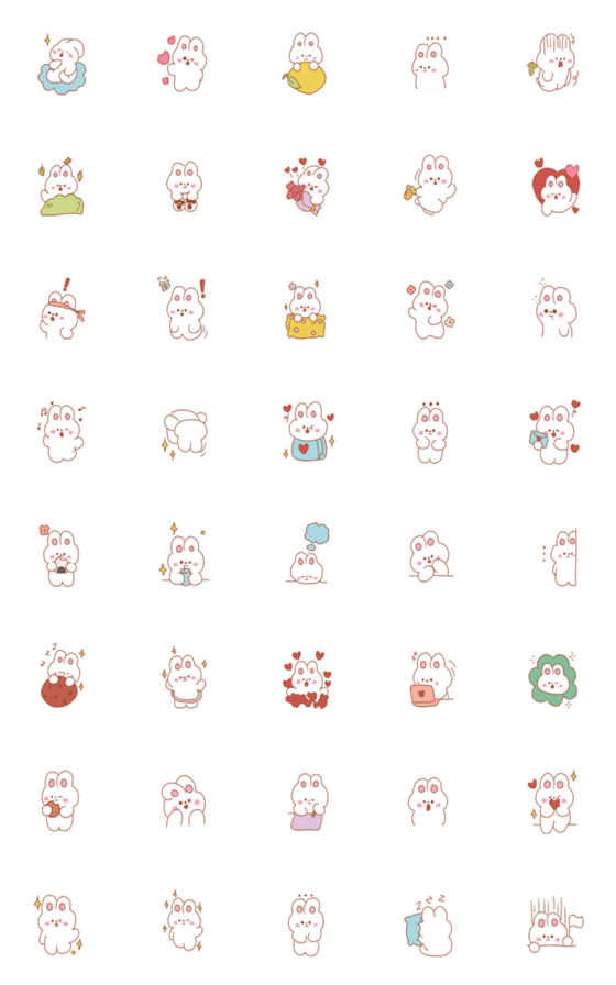 [LINE絵文字]Bunny is calmの画像一覧