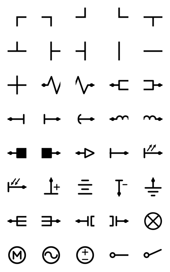 [LINE絵文字]Electronic Components emoji_ ver. 1の画像一覧