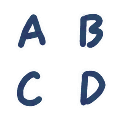 [LINE絵文字] Practical ABCD lettersの画像