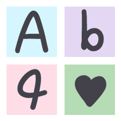 [LINE絵文字] a-z Color background By mumulaの画像