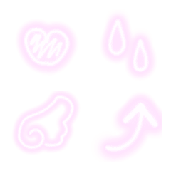 [LINE絵文字] pinkneon emojiの画像