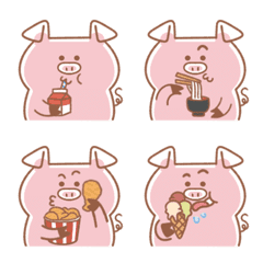 [LINE絵文字] Pee-per-PIG EAT A LOTの画像