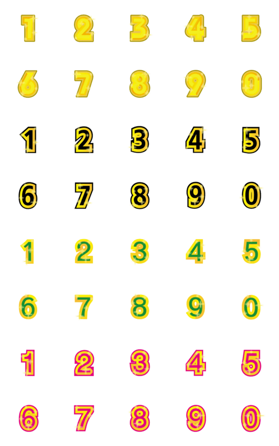 [LINE絵文字]Number emoji Dookdik 04の画像一覧