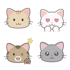 [LINE絵文字] 猫ちゃんの顔文字の画像