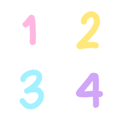 [LINE絵文字] cute pastel numbersの画像