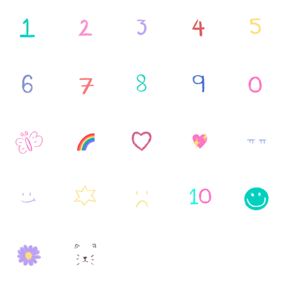 [LINE絵文字]Numbertorainbowsの画像一覧