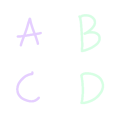 [LINE絵文字] ABCD Pの画像