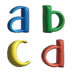 [LINE絵文字] Rainbow Font 3Dの画像